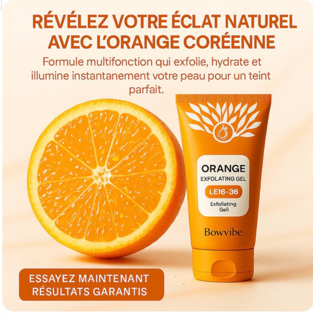 Révélez Votre Peau de Rêve en 7 Jours - Gel Exfoliant Orange Enzymes Naturels